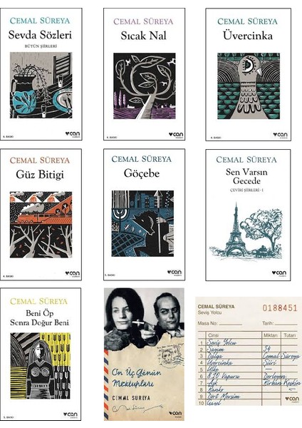 Üvercinka - Seviş Yolcu - Beni Öp Sonra Doğur Beni - Cemal Süreya 9 Kitap