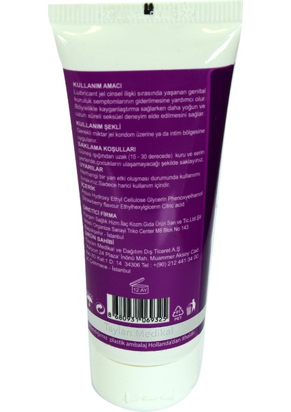 Kayganlaştırıcı Jel A+ 100 ml Lubricant Gel