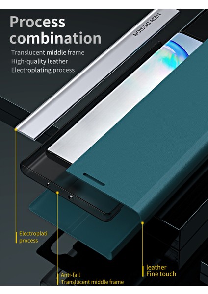 Xiaomi Redmi Note 11 Pro / Note 11 Pro+ Için Ince Flip Deri Manyetik Kılıf Kapaklı Siyah