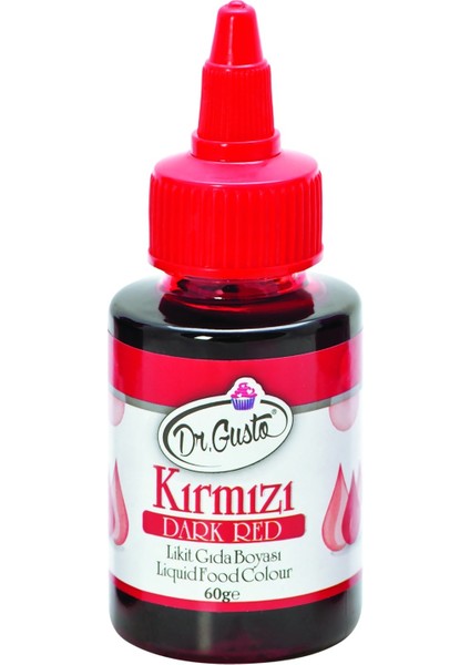 Dr. Gusto  Su Bazlı Sıvı Gıda Boyası 60 gr Kırmızı