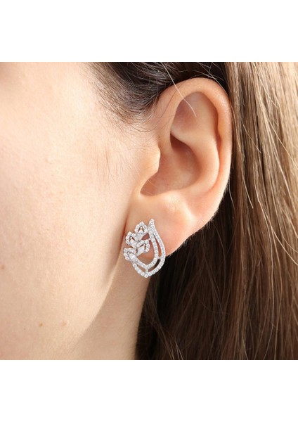 Effective Diamond Işıltı Nişanı Gümüş Küpe