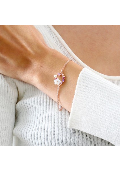 Italyan Tasarım Soft Çiçekler Flowers Gümüş Bileklik fiyatları