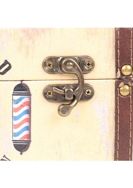 Ahşap Barber Shop Tasarım Kapaklı Kutu No:1