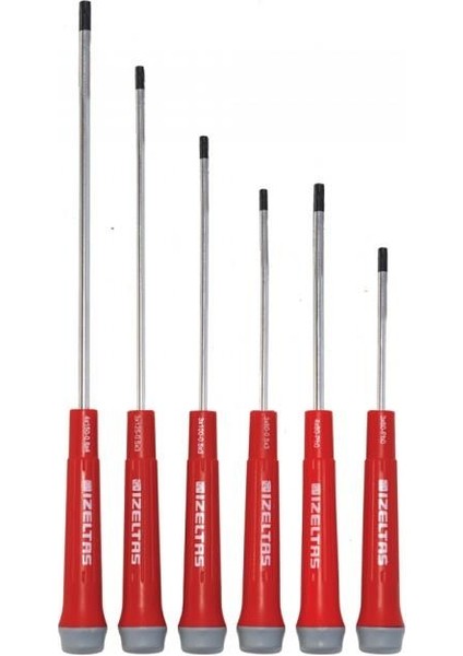 Izeltaş Elektronikçi Tip Klemens Torx Uçlu Tornavida Seti 6'lı