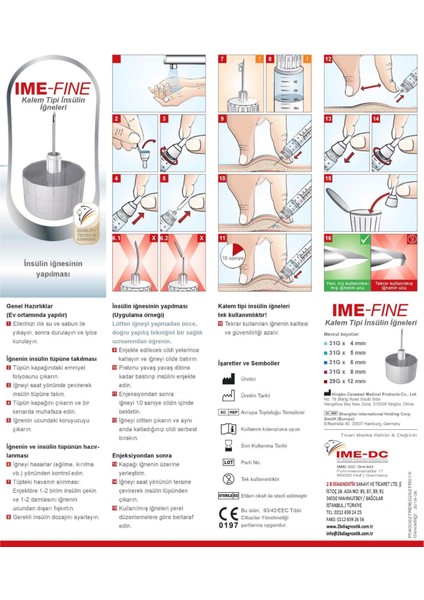 Ime-Fıne Insülin Kalemi Iğne Ucu 5mm