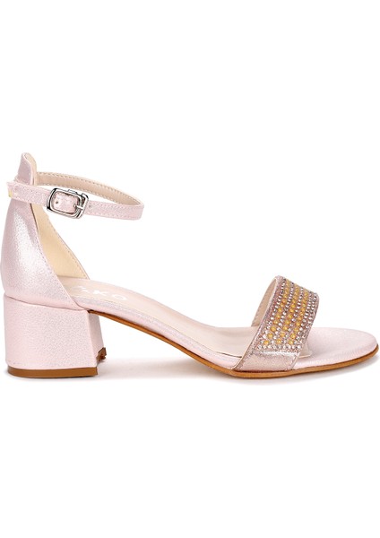 Kiko 761 Vakko Günlük Kız Çocuk 3 cm Topuk Sandalet Ayakkabı Pudra fırsatları