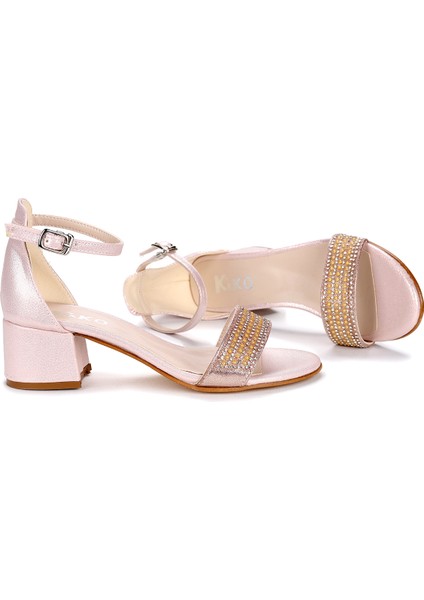 Kiko 761 Vakko Günlük Kız Çocuk 3 cm Topuk Sandalet Ayakkabı