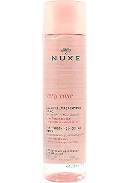 Nuxe Very Rose 3 In 1 Temizleme Suyu 200ML 1 Paket (1 x 1 Adet)Makyaj Temiz