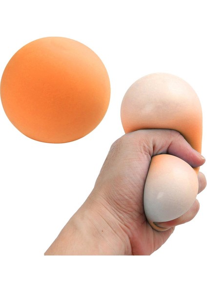 El Fidget Topu Stres Rahatlatıcı Eva Topu Sıkma Duyusal Oyuncak 6 cm Turuncu(Yurt Dışından)