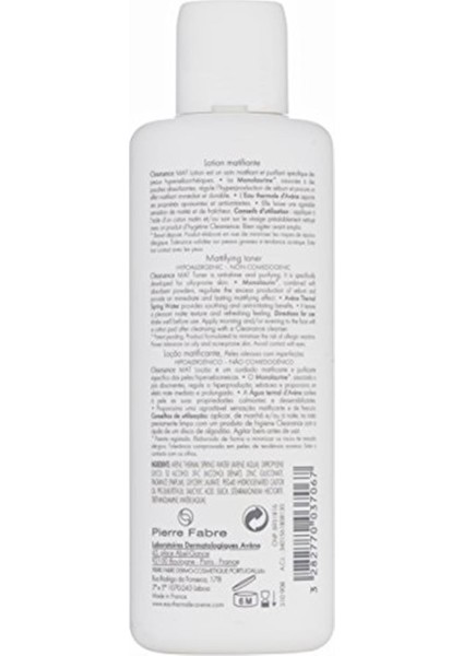 Avene Cleanance Mat Lotion - Yağlı Ciltler Için Matlaştırıcı Etkili Losyon 200 ml 1 P