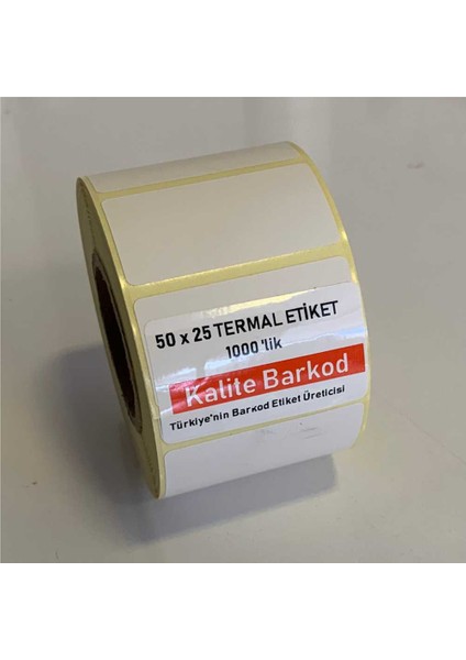 50X25 Termal Barkod Etiketi 30 Rulo