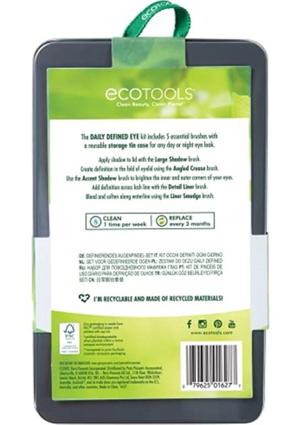 Ecotools Daily Defined Eye Göz Makyaj Fırça Kiti NO:1627 1 Paket (1 x 1 Adet) Kate