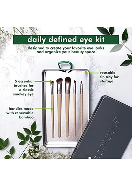 Ecotools Daily Defined Eye Göz Makyaj Fırça Kiti NO:1627 1 Paket (1 x 1 Adet) Kate