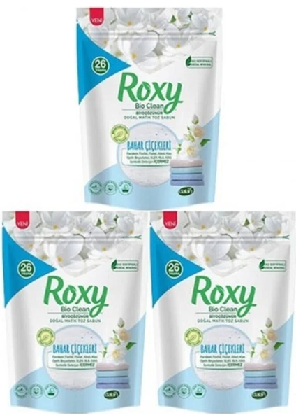 Roxy Matik Bioc Clean Bahar Çiçekleri 800 gr X3