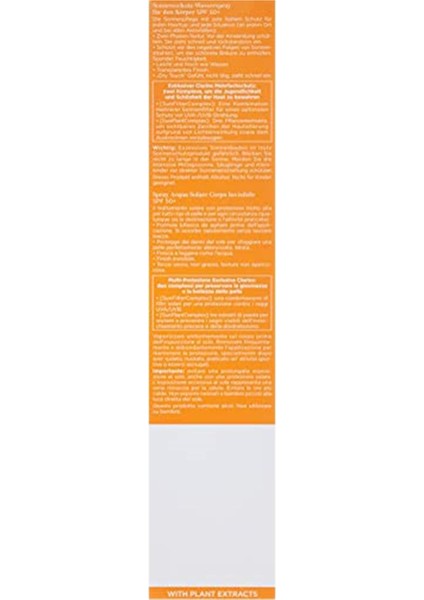 Body Sun Care Water Mist SPF50+ 150 ml Vücut Güneş Bakımı 1 Paket (1 x 1 Adet) Kate indirimleri