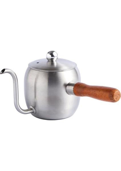 Paslanmaz Çelik 500ml Ahşap Saplı Kahve Çay Su Isıtıcısı - Gümüş (Yurt Dışından) fiyatları