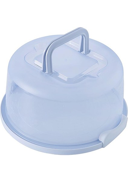 Plastik Kek Kutusu Yuvarlak Kek Depolama Taşıyıcı Konteyner Kilitlenebilir Kapak Kapak Pembe(Yurt Dışından)