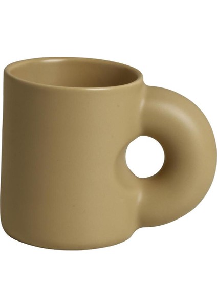 380ml Seramik Kahve Fincanı - Kahverengi (Yurt Dışından) fırsatları