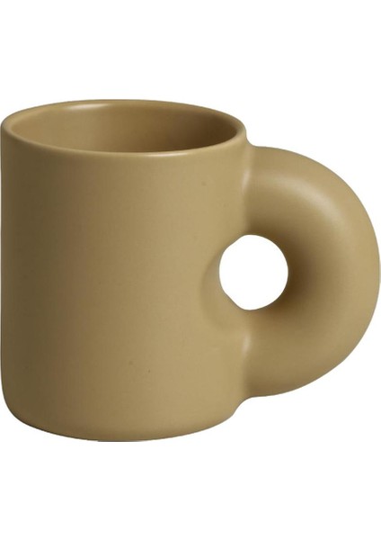 380ml Seramik Kahve Fincanı - Kahverengi (Yurt Dışından) indirimleri
