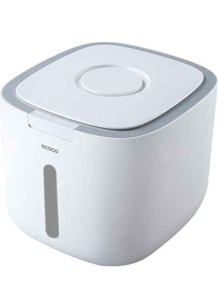 5 kg Silindir Gıda Depolama Kutusu - Gri (Yurt Dışından)