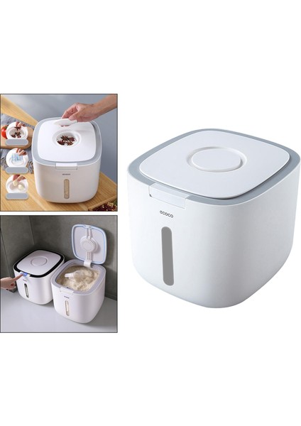 5 kg Silindir Gıda Depolama Kutusu - Gri (Yurt Dışından) modelleri