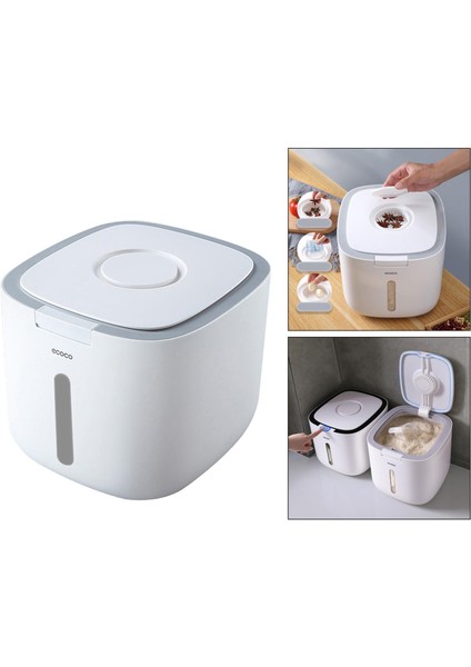 5 kg Silindir Gıda Depolama Kutusu - Gri (Yurt Dışından) fırsatları