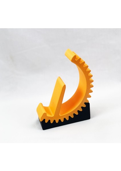 Dişli Tasarımlı Ayarlanabilir Telefon ve Tablet Standı - Turuncu / Siyah modelleri