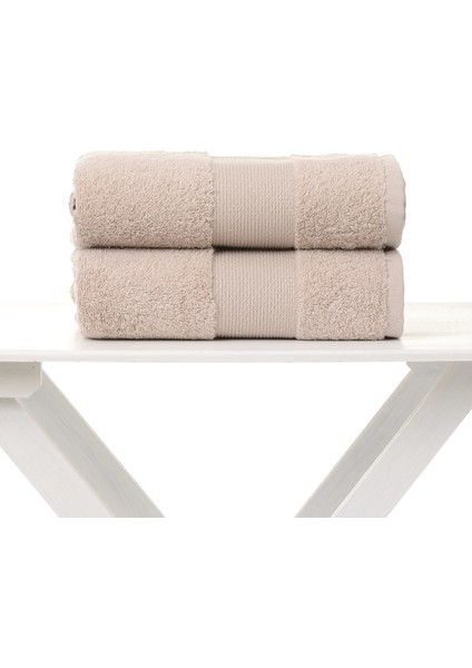 Bej 70X150 2'li Set Banyo Havlusu