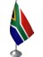 Masa Üstü Güney Afrika Bayrağı Krom Direk Masa Bayrak Seti 1