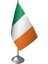 Masa Üstü Irlanda Bayrağı Krom Direk Masa Bayrak Seti 1
