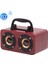 FT-4002 Ahşap Kablosuz Bluetooth Taşınabilir Retro Hoparlörler (Kırmızı Ahşap Tahıl) (Yurt Dışından) 2