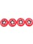 4 Parça Inline Rulo Hokeyi Spor Paten Değiştirme Tekerlek 84A 72MM Kırmızı (Yurt Dışından) 1