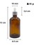 100 cc Amber Damlalık Metal Gümüş Sızdırmaz Kapaklı 100 ml Dropper Cam Serum Şişesi 6 Adet 2