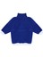 Gökyüzü- Balıkçı Yaka Çıtçıtlı Kız-Erkek Çocuk Unisex Polar Sweatshirt. Sax Mavi, Beyaz. 1-8 Yaş 2