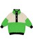 Fıstık Balıkçı Yaka Çıtçıtlı Kız-Erkek Çocuk Unisex Polar Sweatshirt. Yeşil,krem,siyah 1-8 Yaş 1