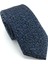 Lacivert Saks Mavi Desenli Slim Kravat 1