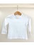 Beyaz Uzun Kollu Pamuklu Bebek Tişört 1
