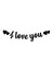 Partipan I Love You Siyah Kaligrafi Banner 1