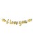 Partipan I Love You Gold Kaligrafi Banner 1