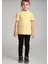 Unisex Sarı Polo Yaka Kısa Kol Lakost T-Shirt 1
