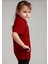 Unisex Bordo Polo Yaka Kısa Kol Lakost T-Shirt 2