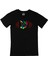Renkli Notalar Siyah T-Shirt 1