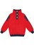 Kamp Kırmızı,lacivert Çıtçıtlı Kız-Erkek Çocuk Unisex Outdoor Polar Sweatshirt. Deri Detaylı. 1-8 Yaş 1
