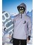 Gri Tasarım Yaka Fermuarlı Snowboard Montu SS7731 5