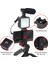 KIT-01LM Video Çekim Mikrofonlu LED Işıklı Taşınabilir Tripod Siyah (Yurt Dışından) 5