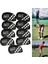 9x Golf Demir Başkak Seti Polar Kaplı Kulübü Kafa Kapak Guard Kılıf Siyah 4