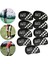 9x Golf Demir Başkak Seti Polar Kaplı Kulübü Kafa Kapak Guard Kılıf Siyah 5