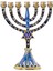 Hanuka Menorah Mücevherli Aksan ile Bejeweled Şamdanlar Mumluk Yeşil (Yurt Dışından) 2
