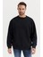 Oversize Sweatshirt Siyah Impavido 3 Iplik 1