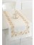 Krem Buldan Ipeği Çiçek İşlemeli 50 x 130 cm. Runner 1